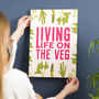 Living Life On The Veg Typography Print, thumbnail 4 of 6