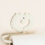 Ivory Iron Heart Wall Mounted Toilet Roll Holder, thumbnail 5 of 5