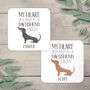 Personalised My Heart Belongs To A Dachshund Coasters, thumbnail 1 of 2