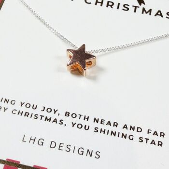 Christmas Star Pendant Necklace Gift For Her, 2 of 3