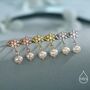 Sterling Silver Snowflake And Natural Pearl Stud Earrings, thumbnail 4 of 12