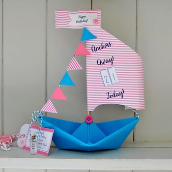 Personalised Age Birthday Sail Boat Card, 6 of 11