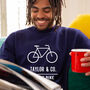 'On Yer Bike' Personalised Adventure Men's Sweatshirt, thumbnail 3 of 7