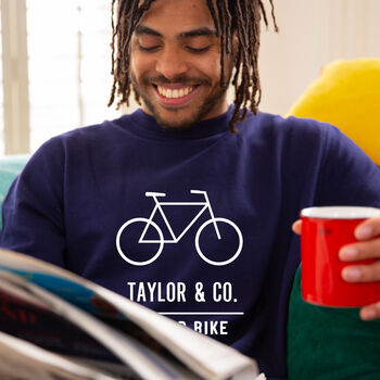 'On Yer Bike' Personalised Adventure Men's Sweatshirt, 3 of 7