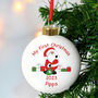 Personalised Santa With Presents Bauble, thumbnail 2 of 3