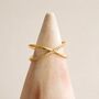 Gold Plated Kiss Ring A Sparkling Symbol Of Love, thumbnail 3 of 4