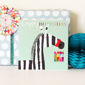Happy Birthday Zebra Card, 5 of 5
