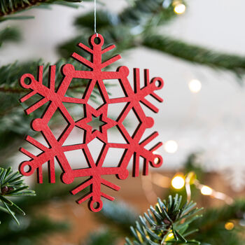 Wooden Snowflake Christmas Decoration, 3 of 9