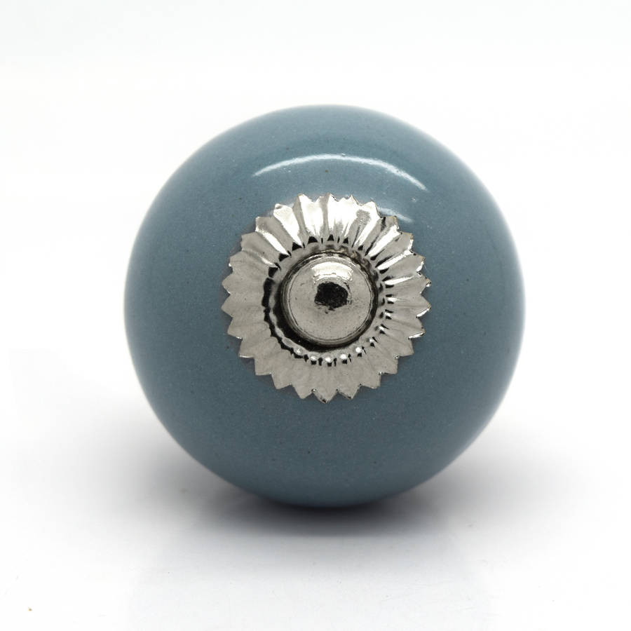 grey ceramic cupboard knob by pushka home