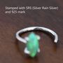 Mint Green Opal Marquise Huggie Hoop Earrings, thumbnail 7 of 12