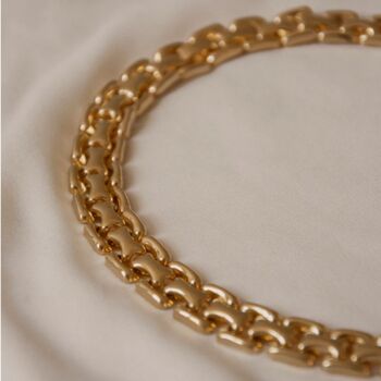 Vintage 1980s Chunky Gold Plated Necklace, 4 of 4