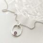 Sterling Silver Gemstone Ripple Necklace, thumbnail 2 of 11