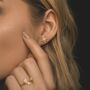 Serin Star Opal Stud Earrings, thumbnail 1 of 8