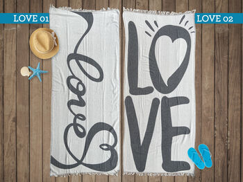 Personalised Love Towel Throw 30th Birthday Gift, 4 of 10