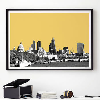 London Skyline Art Print View From Waterloo Bridge, 4 of 7