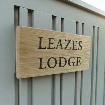 Solid Accoya Engraved House Sign, 3 of 4