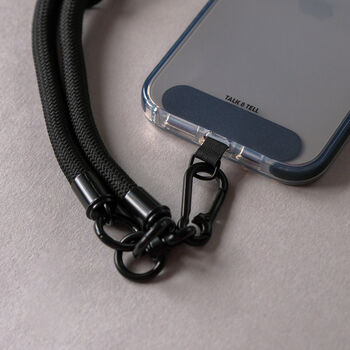 Black Phone Strap Universal Crossbody Rope Lanyard, 3 of 3