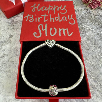 July Birthstone Charm Personalised 925 Silver Gift, 4 of 8