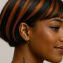 Zig Zag Rose Gold Plated Silver Single Ear Cuff Earring, thumbnail 3 of 4