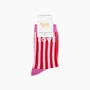 Love Stripes Combed Cotton Glitter Socks In Red/Pink, thumbnail 4 of 4