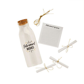 Retirement Wishes In A Glass Bottle Keepsake Gift, 2 of 3