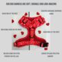 Red Valentine Heart Dog Harness, thumbnail 4 of 5