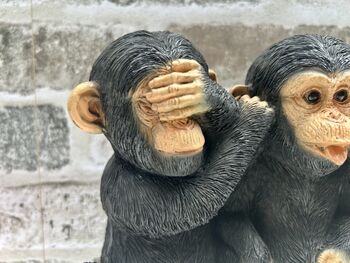 See, Hear, Speak No Evil Monkeys Figurine Ornament, 10 of 12
