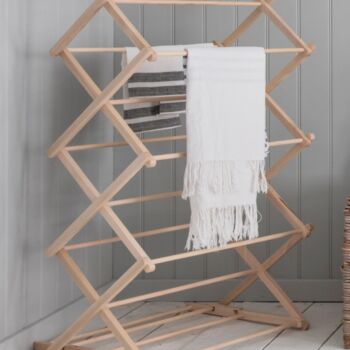Folding Wooden Clothes Horse, 2 of 4