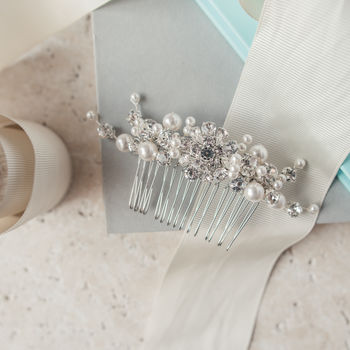 Pearl And Diamante Bridal Comb, 4 of 4