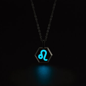 Leo Zodiac Glowing Pendant Necklace With Uv Keyring Torch, 3 of 12
