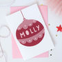 Personalised Bauble Christmas Card, thumbnail 2 of 6