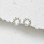 Silver Twisted Circle Studs, thumbnail 4 of 5