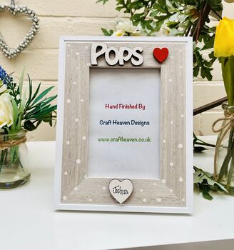 Personalised Pops Photo Frame Father's Day Gift, 6 of 9