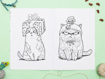 Colouring Books Dogs And Cats Pack Of Four, 10 of 12