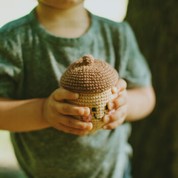 Handmade Friendly Acorn Fair Trade Toy, 2 of 4