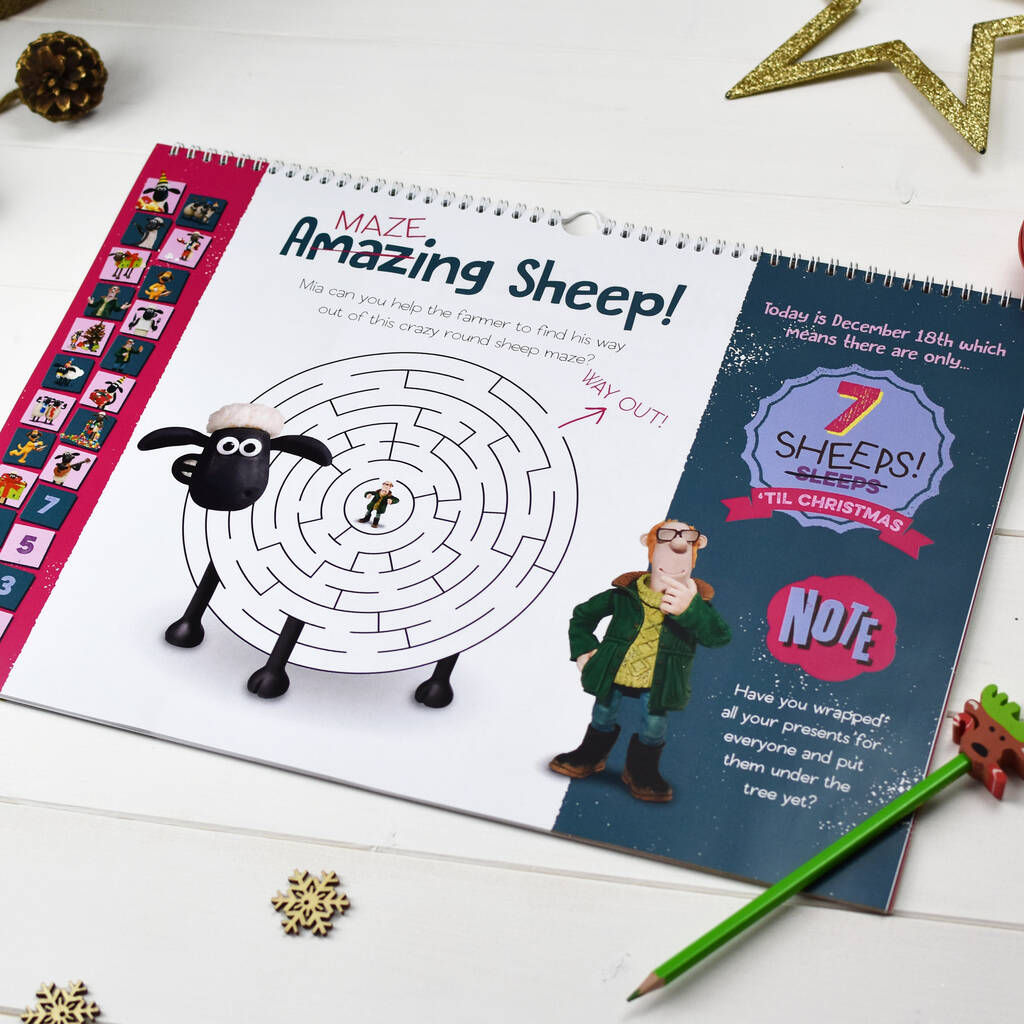 Shaun The Sheep Activity Advent Calender By Alice Frederick