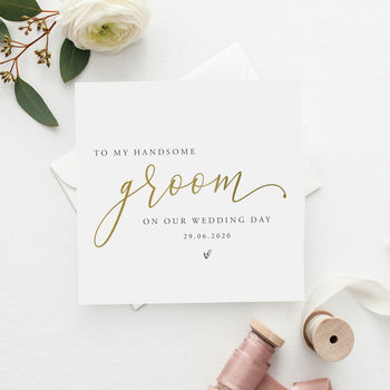 Personalised Bride Card | Gold Effect, 2 of 3