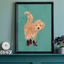 Custom Personalised Cockapoo Shoe Pet Portrait Art Print, thumbnail 1 of 12