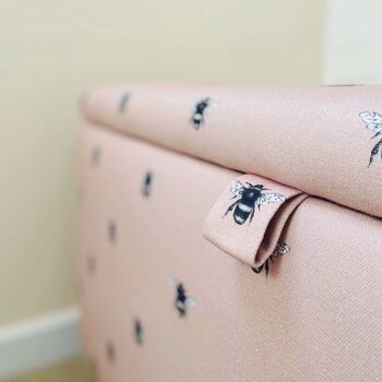 Bumble Bee Ottoman In Blush Pink, 2 of 3