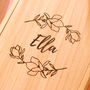 Personalised Floral Mirror Jewellery Box Travel Gift, thumbnail 5 of 6