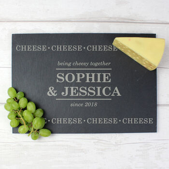 Personalised Cheese Cheese Cheese Slate Cheeseboard, 3 of 4
