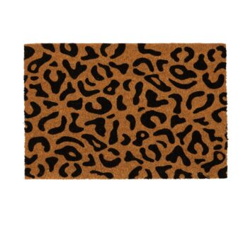 Leopard Print Pattern Coir Doormat, 2 of 2