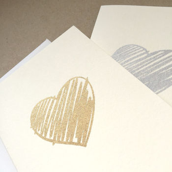 Love Heart Screen Printed Card, 6 of 6