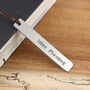 Personalised Teachers Gift Pewter And Leather Bookmark, thumbnail 2 of 10