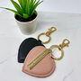 Faux Leather Personalised Heart Keyring, thumbnail 9 of 10
