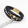 Personalised Men's Mayfair Leather Bracelet, thumbnail 5 of 8