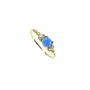 Opal Look Rings, Cz, Rose Or Gold Vermeil 925 Silver, thumbnail 4 of 10