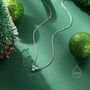 Sterling Silver Tiny Opal Trio Pendant Necklace, thumbnail 2 of 12