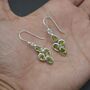 Peridot Sterling Silver Drop Earrings August Birthstone, thumbnail 1 of 9