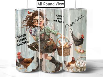 Personalised Chicken Lover Insulated Cup Mug, 3 of 6